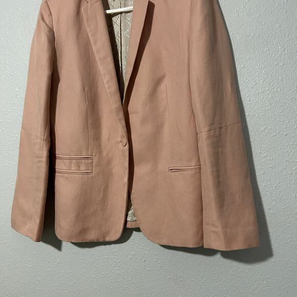 Zadig & Voltaire Vedy Spi Deluxe Blazer 36 Rose Pink Small Linen Cotton - Picture 4 of 14